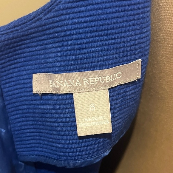 Banana Republic Vibrant Blue Midi Fit & Flare Dress with Pockets,
size 8 - Picture 6 of 11